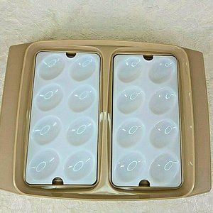 Tupperware Deviled Egg Keeper Container Carrier 16 Slice Removable Insert Made i